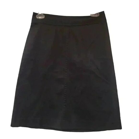 Banana Republic Women's Black Cotton/Spandex A-Line Skirt - Picture 1 of 10